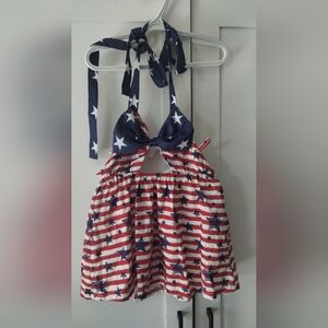 Toddler Patriotic dress for(July 4th) beautiful backless dress. New